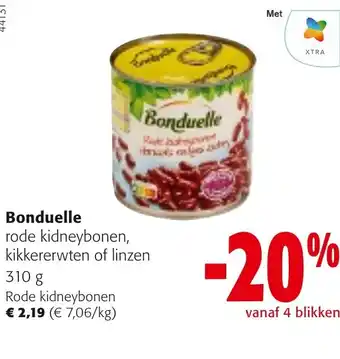 Colruyt Bonduelle rode kidneybonen, kikkererwten of linzen 310g aanbieding