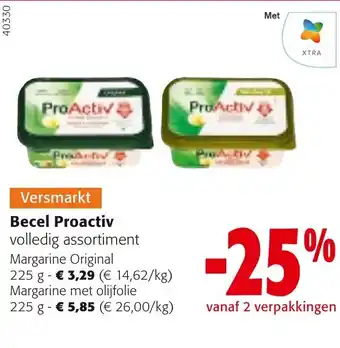 Colruyt Becel Proactiv Margarine Original 225g of Margarine met Olijfolie 225g aanbieding