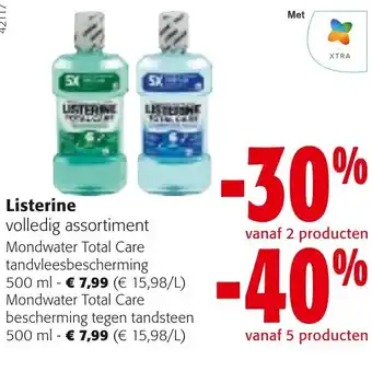 Colruyt Listerine Mondwater Total Care tandvleesbescherming 500 ml of Mondwater Total Care bescherming tegen tandsteen 500 ml aanbieding