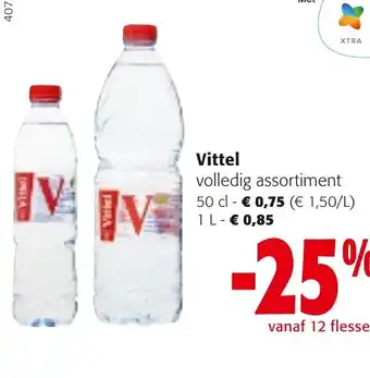 Colruyt Vittel volledig assortiment 50cl of 1L aanbieding