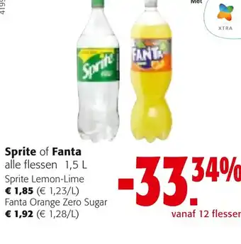 Colruyt Sprite of Fanta alle flessen 1,5 L aanbieding