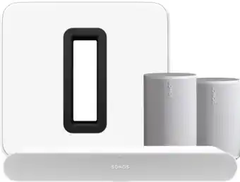 Coolblue Sonos ray wit + 2x era 100 wit + sub g3 wit aanbieding