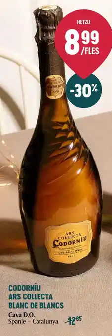Delhaize CODORNÍU ARS COLLECTA BLANC DE BLANCS Cava D.O. aanbieding