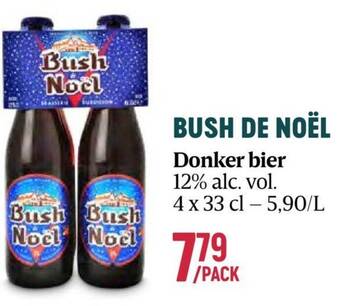 Delhaize BUSH DE NOËL Donker bier 12% alc. vol. 4 x 33 cl aanbieding