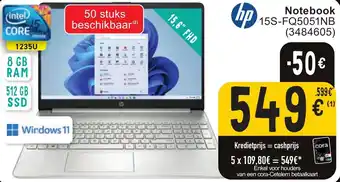 Cora hp Notebook 15S-FQ5051NB aanbieding