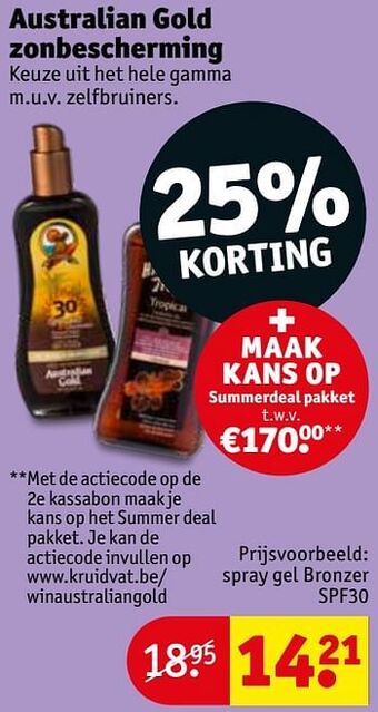 Kruidvat Spray gel bronzer spf30 aanbieding