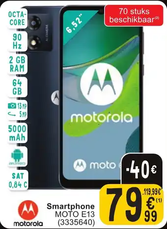 Cora Smartphone MOTO E13 aanbieding