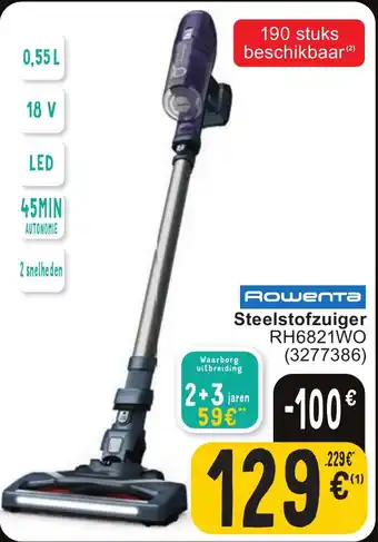 Cora Rowenta Steelstofzuiger aanbieding