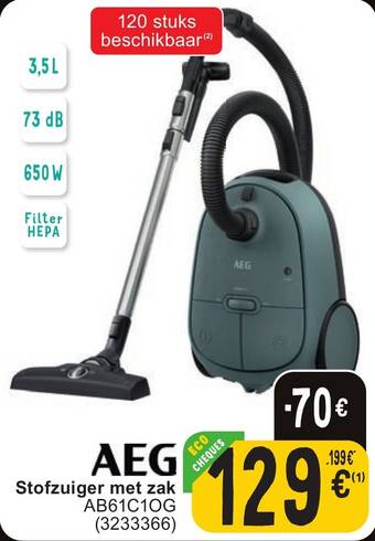 Cora AEG Stofzuiger met zak aanbieding