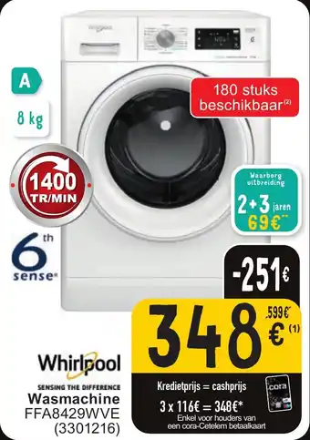 Cora Whirlpool Wasmachine aanbieding