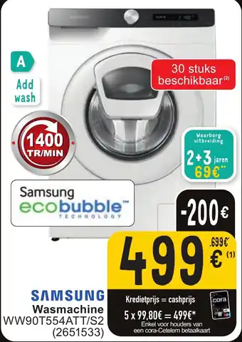 Cora SAMSUNG Wasmachine aanbieding