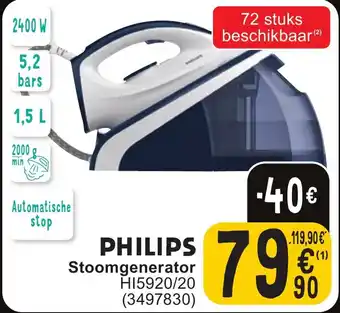 Cora PHILIPS Stoomgenerator aanbieding
