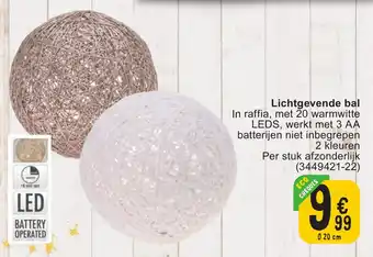 Cora Lichtgevende bal aanbieding
