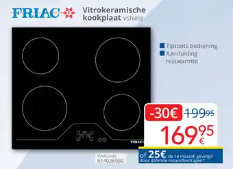 FRIAC Vitrokeramische kookplaat