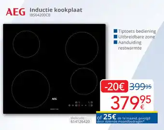 Eldi AEG Inductie kookplaat aanbieding