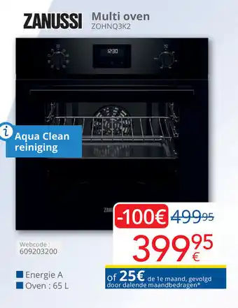 Eldi ZANUSSI Multi oven aanbieding