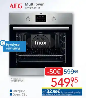 Eldi AEG Multi oven aanbieding