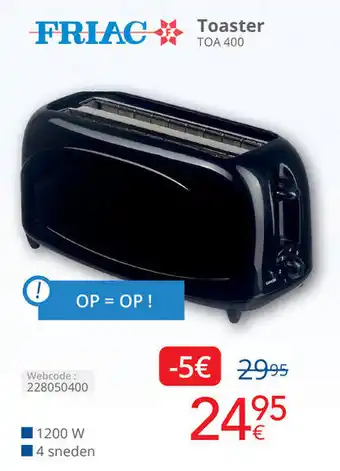 Eldi FRIAC Toaster aanbieding