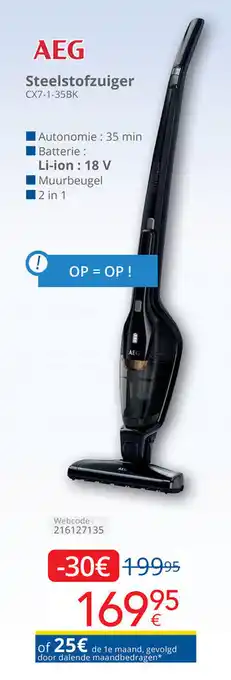 Eldi AEG Steelstofzuiger aanbieding