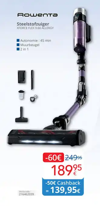 Eldi Rowenta Steelstofzuiger aanbieding