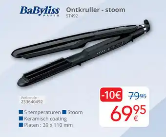 Eldi BaByliss Ontkruller - stoom aanbieding