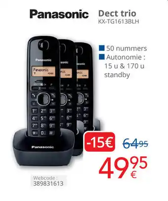 Eldi Panasonic Dect trio aanbieding