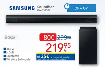 Eldi SAMSUNG Soundbar aanbieding