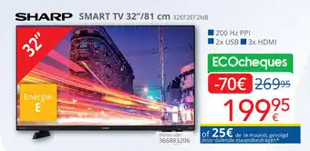 Eldi SHARP SMART TV 32"/81 cm aanbieding