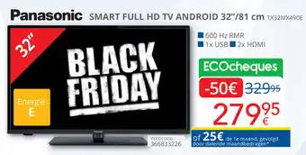 Eldi Panasonic SMART FULL HD TV ANDROID 32"/81 cm aanbieding