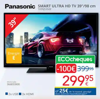 Eldi Panasonic SMART ULTRA HD TV 39"/98 cm aanbieding