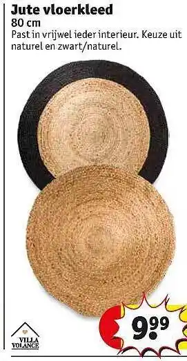 Jute Vloerkleed 80 Cm