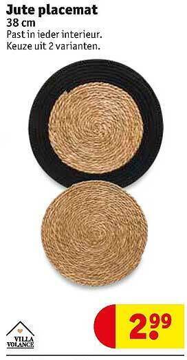 Jute placemat 38 Cm