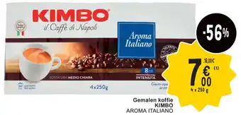 Cora KIMBO AROMA ITALIANO Gemalen koffie 4 x 250g aanbieding