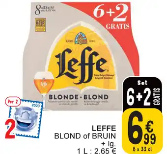 Cora LEFFE BLOND of BRUIN 8 x 33 cl aanbieding