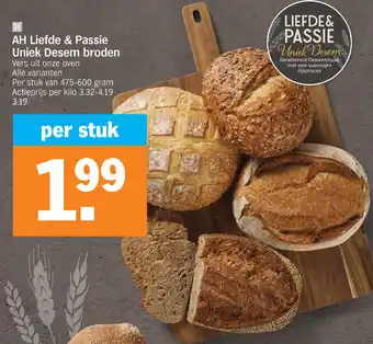 Albert Heijn AH Liefde & Passie Uniek Desem broden aanbieding
