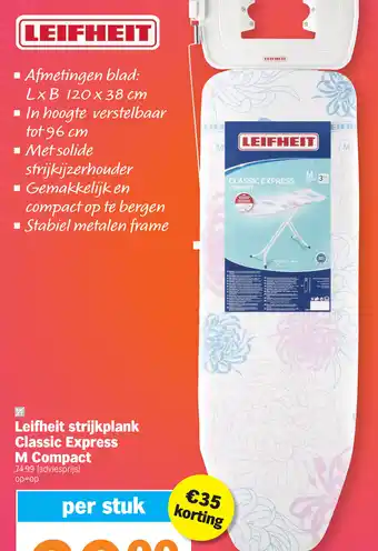 Leifheit strijkplank Classic Express M Compact