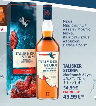 Cora TALISKER STORM Herkomst: Skye, 45.8° ,70cl aanbieding
