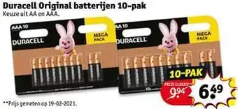 Kruidvat Duracell original batterijen aanbieding