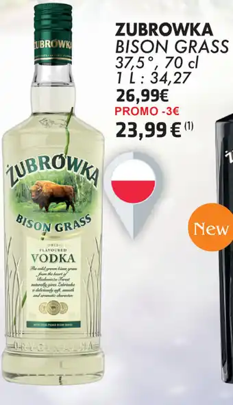 ZUBROWKA BISON GRASS 37,5°, 70 cl