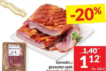 Intermarché Gerookt of gezouten spek 100g aanbieding