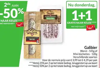 Intermarché Galibier Worst - 145g of Mini bûchettes - 120g aanbieding