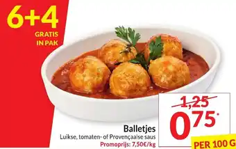 Intermarché Balletjes 100g aanbieding