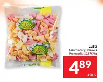 Intermarché Lutti Assortiment guimauves 450g aanbieding