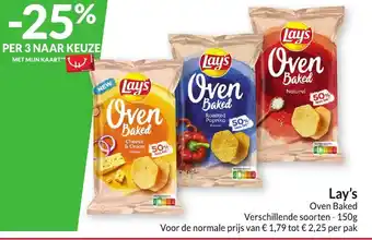 Intermarché Lay's Oven Baked Verschillende soorten - 150g aanbieding