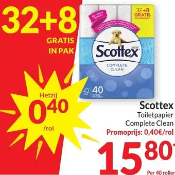 Intermarché Scottex Toiletpapier Complete Clean aanbieding