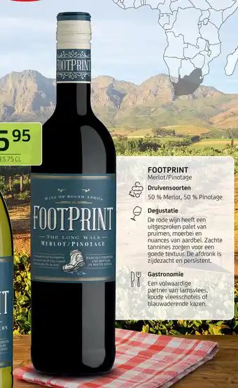 BelBev FOOTPRINT Merlot/Pinotage FLES 75 CL aanbieding