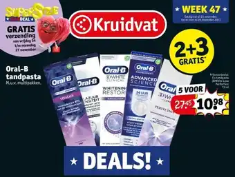 Kruidvat Oral-B tandpasta aanbieding