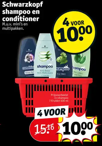 Kruidvat Schwarzkopf shampoo en conditioner aanbieding