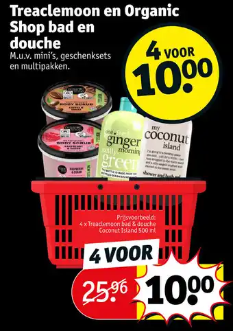 Kruidvat Treaclemoon en Organic Shop bad en douche aanbieding