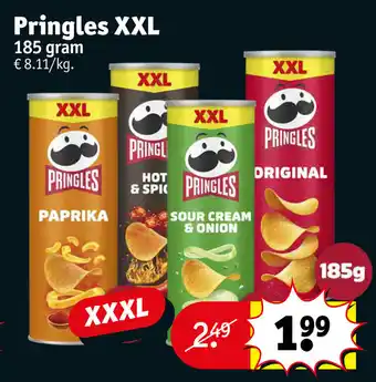 Kruidvat Pringles XXL 185 gram aanbieding
